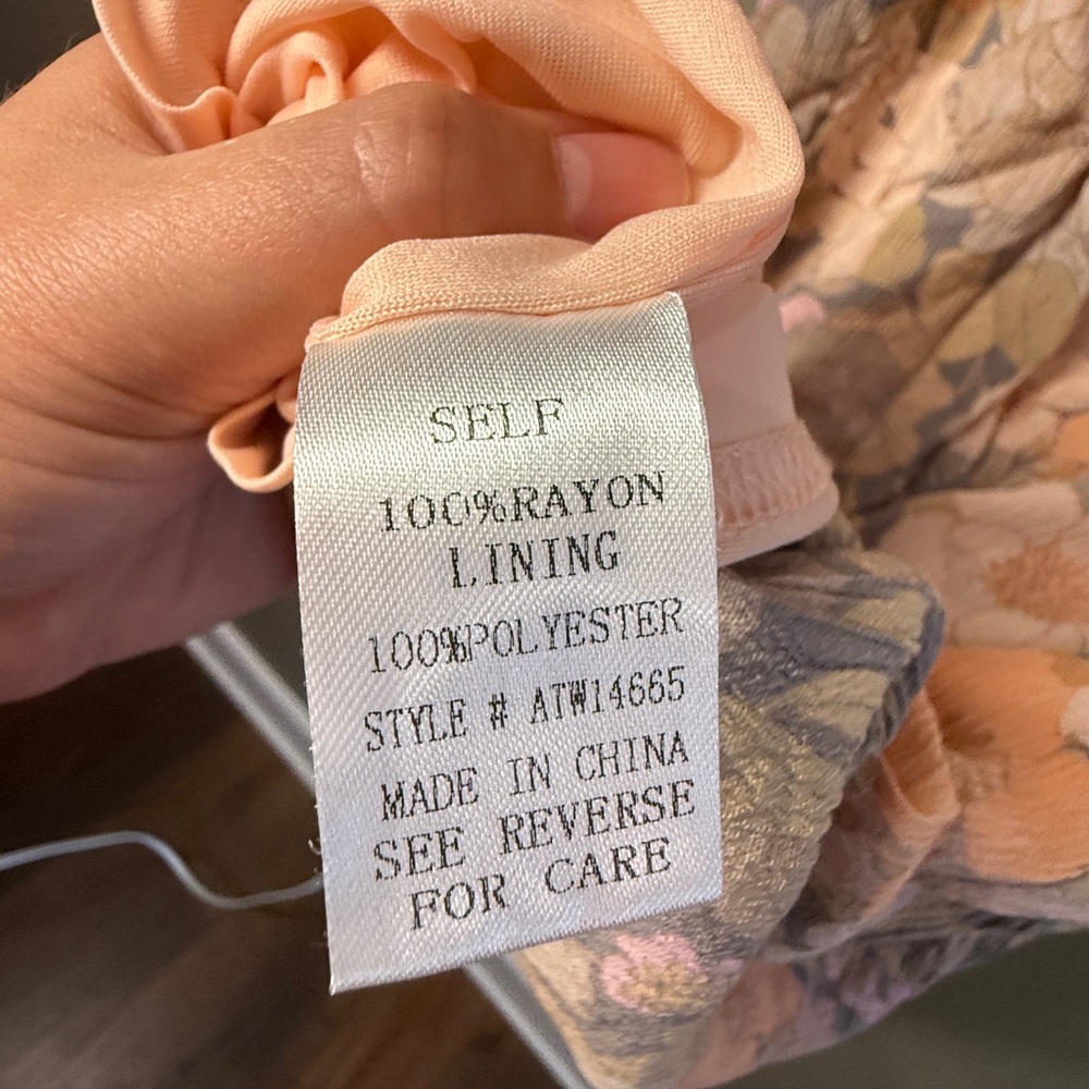 Floral Ruffle Strap Dress Small - Picture 3 of 5